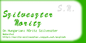 szilveszter moritz business card